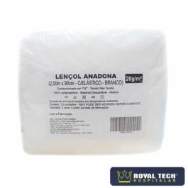 LENÇOL DESCARTÁVEL COM ELÁSTICO SOFT BRANCA PCT10UN (ANADONA)