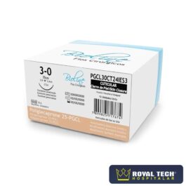 POLIGLECAPRONE 25 (3-0) 2.4CM – 3/8 CORT. – 70CM (BIOLINE)