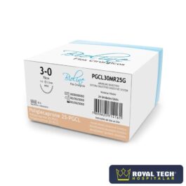 POLIGLECAPRONE 25 (3-0) 2.5CM – 1/2 CIL. – 70CM (BIOLINE)