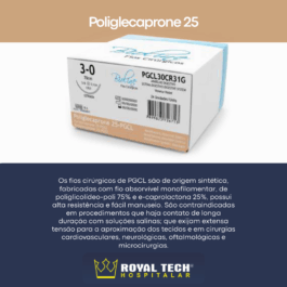POLIGLECAPRONE 25 (3-0) 1.9CM – 3/8 TRG – 70CM (BIOLINE)