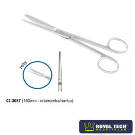 TESOURA CIRÚRGICA RETA ROMBA ROMBA 15CM (VITALGOLD)