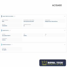 AÇO INOXIDÁVEL 0.4MM (1) SEM AGULHA – 60CM – 3UN (BIOLINE)