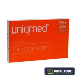 MICROCÂNULAS (25GX40MM) COM AGULHA AUXILIAR 23G 1UN (UNIQMED)