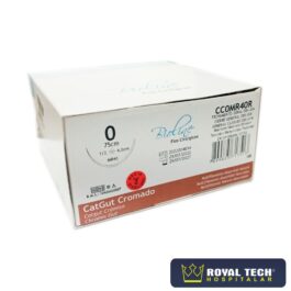 CATGUT CROMADO (0) 4.0CM- 1/2 CIL – 75CM (BIOLINE)