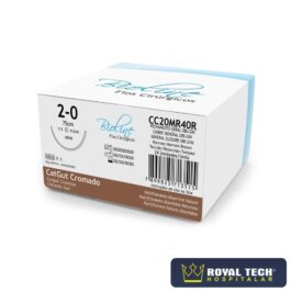 CATGUT CROMADO (2-0) 4.0CM – 1/2 CIL – 75CM (BIOLINE)