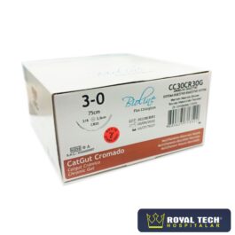 CATGUT CROMADO (3-0) 3.0CM – 3/8 CIL – 75CM (BIOLINE)