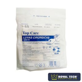 LUVA CIRÚRGICA (6.5) LÁTEX C/PÓ ESTÉRIL (TOP CARE)