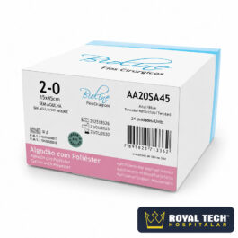 ALGODÃO COM POLIÉSTER (2-0) SEM AGULHA – 45CM – 15UN (BIOLINE)
