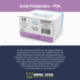 ÁCIDO POLIGLICÓLICO (6) 7.5CM – 3/8 CORT – 150CM (BIOLINE)