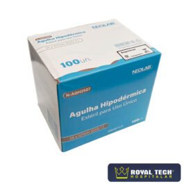 AGULHA HIPODÉRMICA (25X0.70MM) 22G 1 (PRETA) CX100UN (NEOLAB)