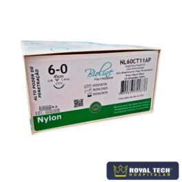 NYLON (6-0) 1.1CM – 3/8 TRG – 45CM (BIOLINE)