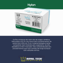 NYLON (10-0) 0.62CM – 3/8 CE – 30CM (BIOLINE)