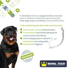 TUBO ENDOTRAQUEAL SILICONADO COM BALÃO (12MM) 1UN (VETCETERA)