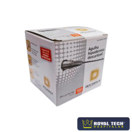 AGULHA HIPODÉRMICA (25X0.70MM) 22G 1 (PRETA) CX100UN (DESCARPACK)