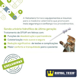 SONDA URETRAL PARA GATOS HIDROFÍLICA (4FRX130MM) 1UN (VETCETERA)