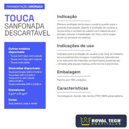 TOUCA DESCARTAVEL TNT (10G) PCT100UN (HN)