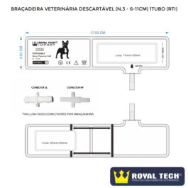 KIT BRAÇADEIRA VETERINÁRIA DESCARTÁVEL (N.2 E N.3) 1TUBO (RTI)