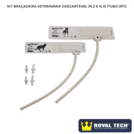 KIT BRAÇADEIRA VETERINÁRIA DESCARTÁVEL (N.2 E N.3) 1TUBO (RTI)