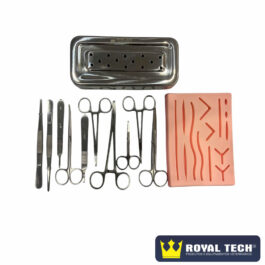 KIT SUTURA AVANÇADO COM SIMULADOR DE PELE (18 ITENS) VETERINÁRIO (RTI)
