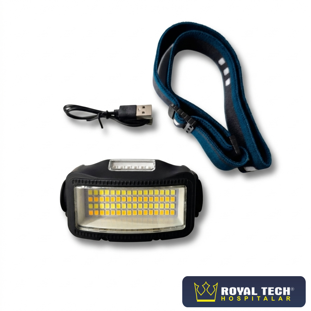 LANTERNA DE CABEÇA LED RECARREGÁVEL LAN-7062 (ONEX) - Royal Tech