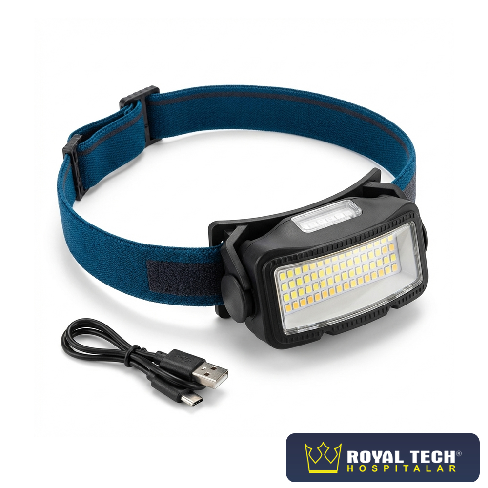 LANTERNA DE CABEÇA LED RECARREGÁVEL LAN-7062 (ONEX) - Royal Tech