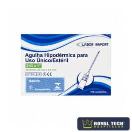 AGULHA HIPODÉRMICA (25X0.80MM) 21G 1 (VERDE) CX100UN (LABOR)