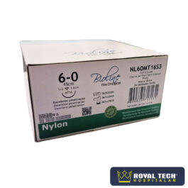NYLON (6-0) 1.6CM – 1/2 TRG – 45CM (BIOLINE)