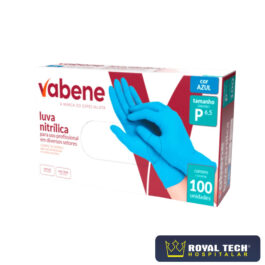LUVA NITRÍLICA AZUL (P) S/PÓ (VABENE)
