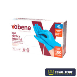 LUVA NITRÍLICA AZUL (M) S/PÓ (VABENE)