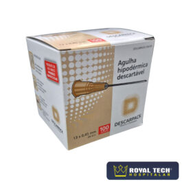 AGULHA HIPODÉRMICA (13X0.45MM) 26G 1/2 (MARROM) CX100UN (DESCARPACK)