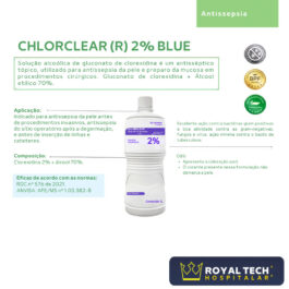 CLOREXIDINA ALCOÓLICA 2% BLUE (ANTISSEPSIA) (1L) 1FRASCO (VICPHARMA)