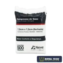 COMPRESSA GAZE ALTA ABSORÇÃO 11F (7.5CMX7.5CM) PCT500UN (NEVE)