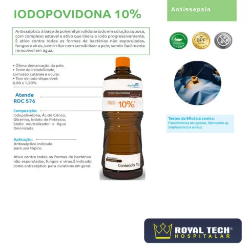 PVPI TOPICO AQUOSA 10% (CURATIVO) (1L) 1FRASCO (VICPHARMA)