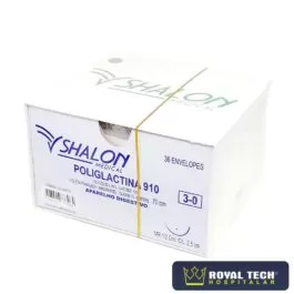 POLIGLACTINA 910 (3-0) 2.5CM – 1/2 CIL – 70CM (SHALON)