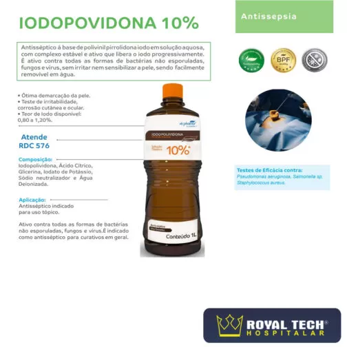 PVPI TÓPICO AQUOSA 10% (CURATIVO) (100ML) 1FRASCO (VICPHARMA)