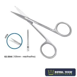 TESOURA ÍRIS OU GENGIVA RETA 10.5CM (VITALGOLD)