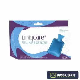 BOLSA PARA ÁGUA QUENTE COM CAPA 1000ML (AZUL) 1UN (UNIQCARE)