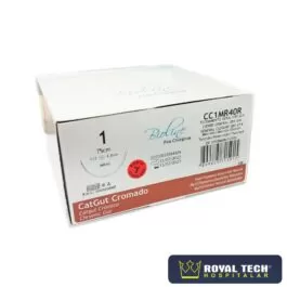 CATGUT CROMADO (1) 4.0CM – 1/2 CIL – 75CM (BIOLINE)