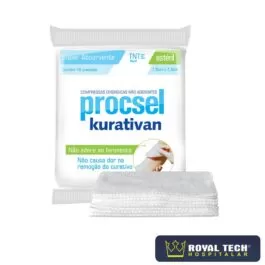 COMPRESSA NÃO ADERENTE TNT (KURATIVAN) ESTÉRIL (7.5X7.5CM) PCT10UN (PROCSEL)