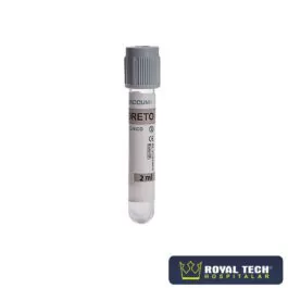 TUBO CINZA 2ML FLUORETO DE SÓDIO + EDTA K3 1UN (NEOLAB)